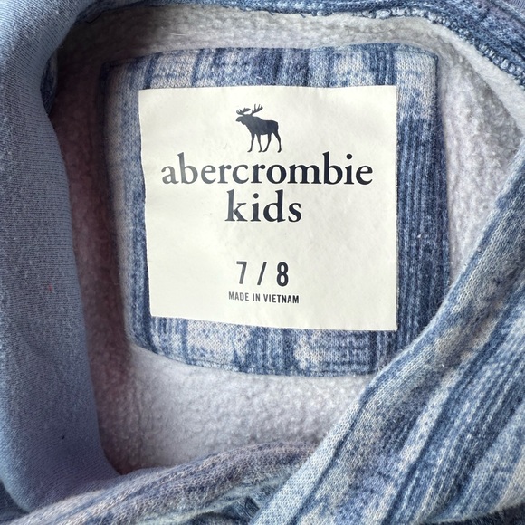 Abercrombie Kids Rustic Blue Warm Long Sleeve Sweatshirt Hoodie Pullover - Picture 8 of 9